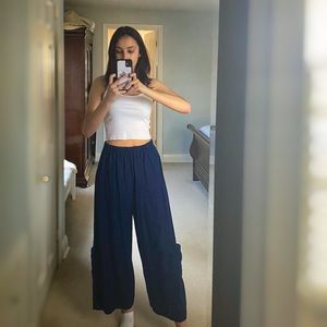 Bryn Walker Linen Blue Cabash Pant